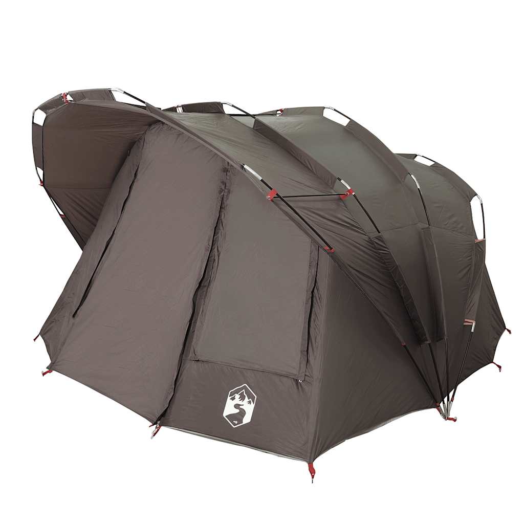 vidaXL Fishing Tent 5-Person Brown Waterproof