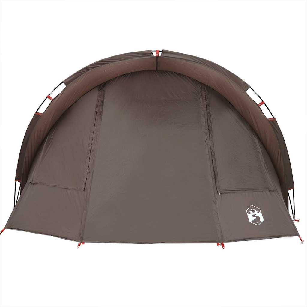 vidaXL Fishing Tent 2-Person Brown Waterproof