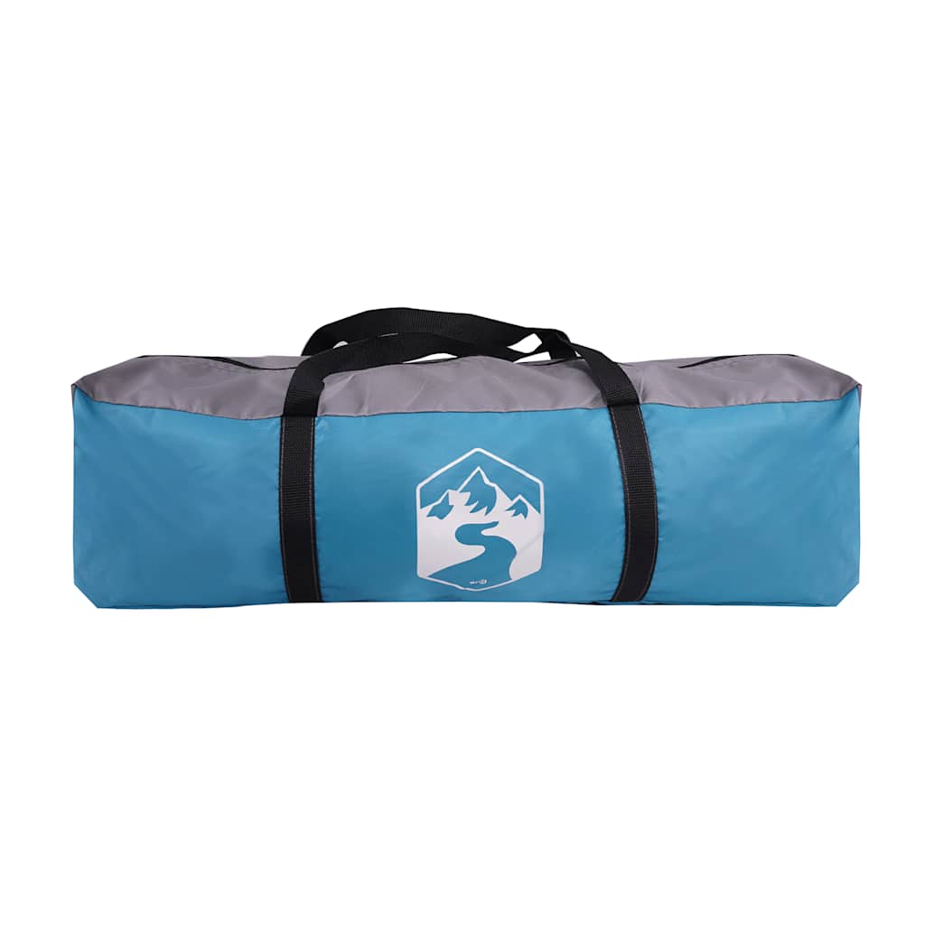 vidaXL Camping Tent Tunnel 4-Person Blue Waterproof
