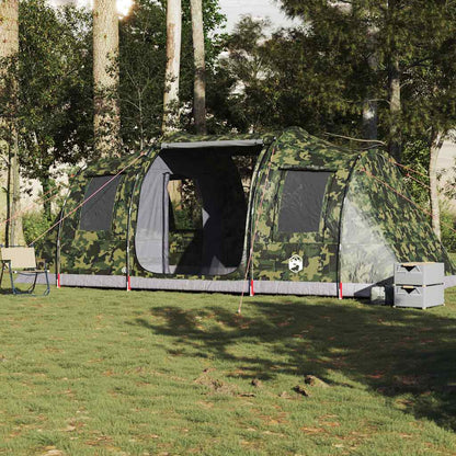 vidaXL Camping Tent Tunnel 4-Person Camouflage Waterproof
