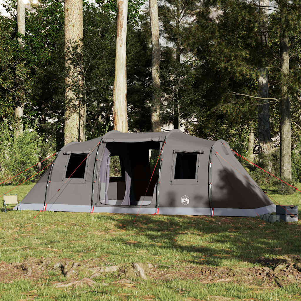 vidaXL Family Tent Tunnel 6-Person Brown Waterproof