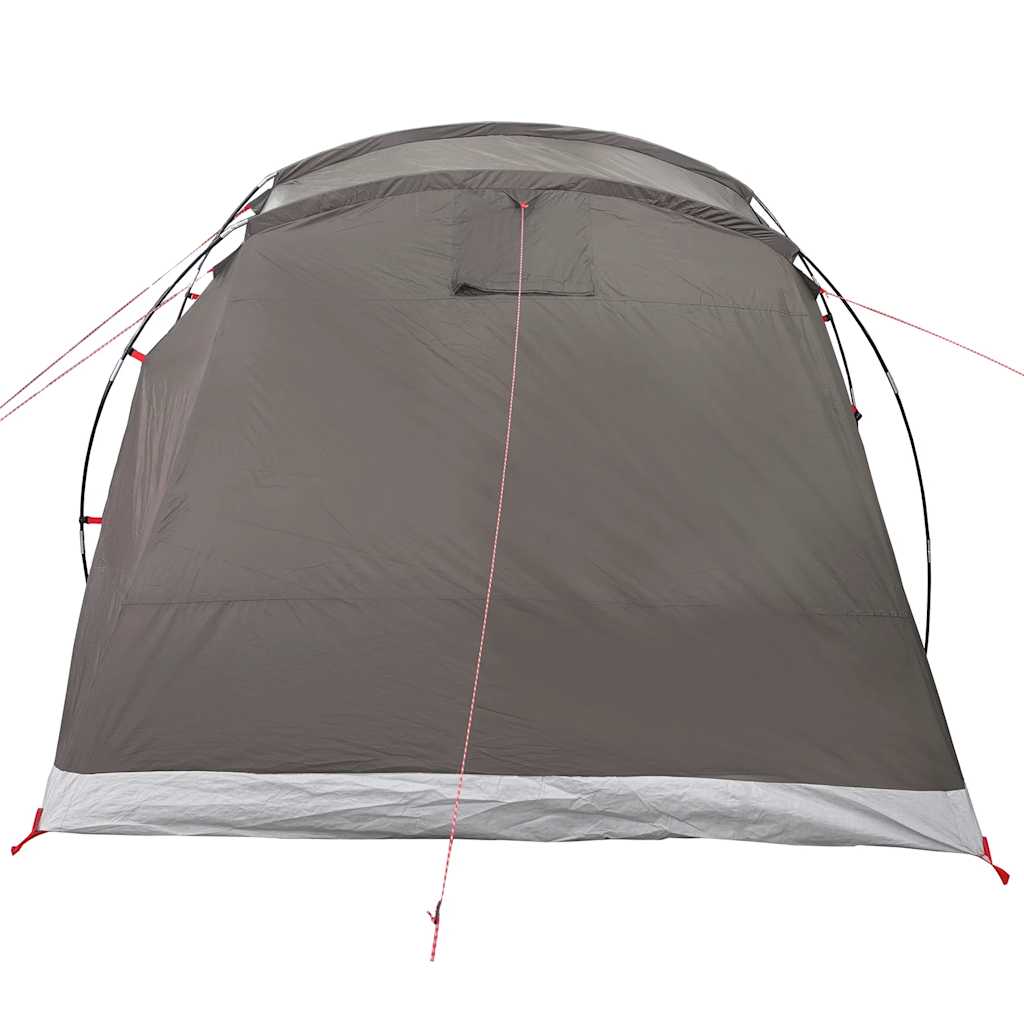 vidaXL Family Tent Tunnel 6-Person Brown Waterproof