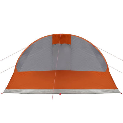 vidaXL Camping Tent Tunnel 5-Person Grey and Orange Waterproof