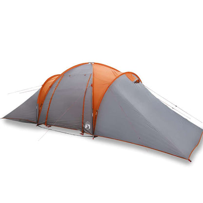 vidaXL Family Tent Dome 6-Person Grey and Orange Waterproof