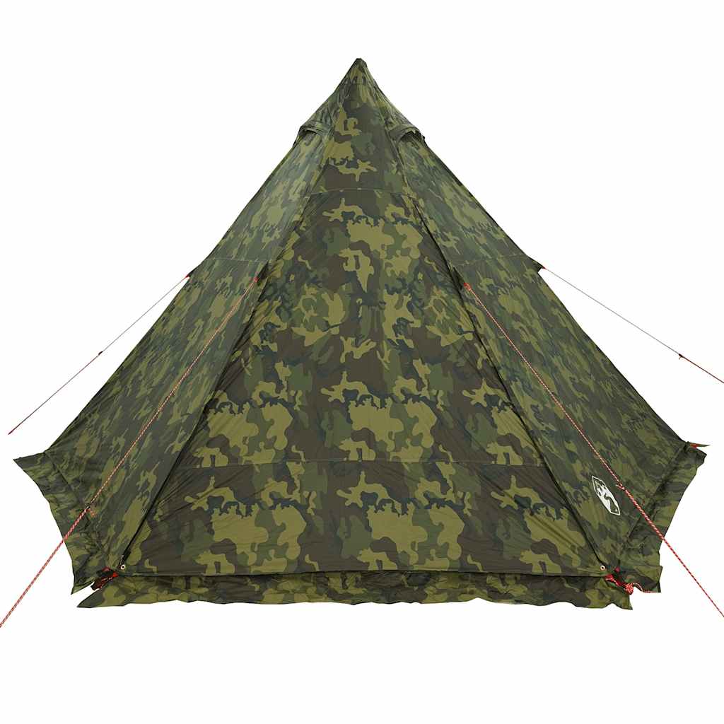 vidaXL Family Tent Tipi 6-Person Camouflage Waterproof