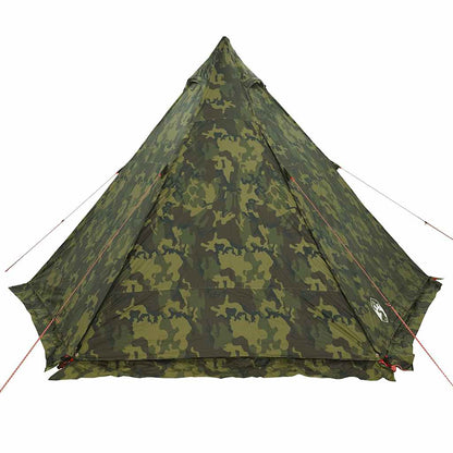 vidaXL Family Tent Tipi 6-Person Camouflage Waterproof