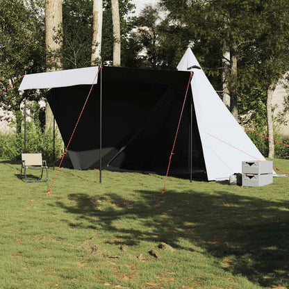 vidaXL Family Tent Tipi 8-Person White Blackout Fabric Waterproof