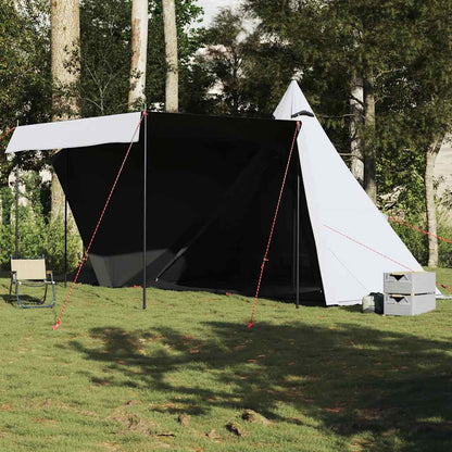 vidaXL Family Tent Tipi 8-Person White Blackout Fabric Waterproof