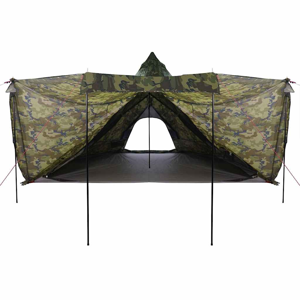 vidaXL Family Tent Tipi 8-Person Camouflage Waterproof