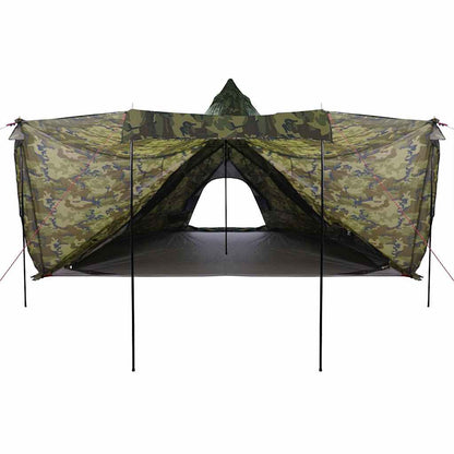 vidaXL Family Tent Tipi 8-Person Camouflage Waterproof