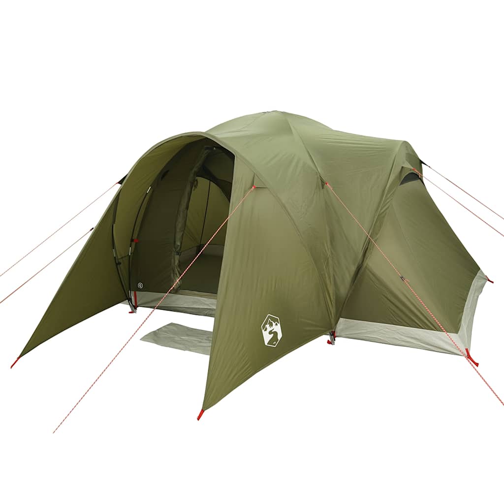vidaXL Family Tent Dome 6-Person Olive Green Waterproof