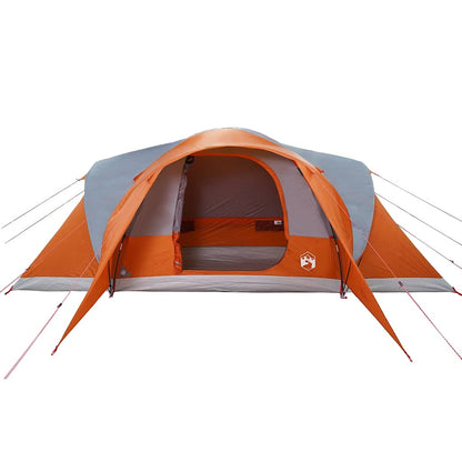 vidaXL Family Tent Dome 6-Person Grey and Orange Waterproof