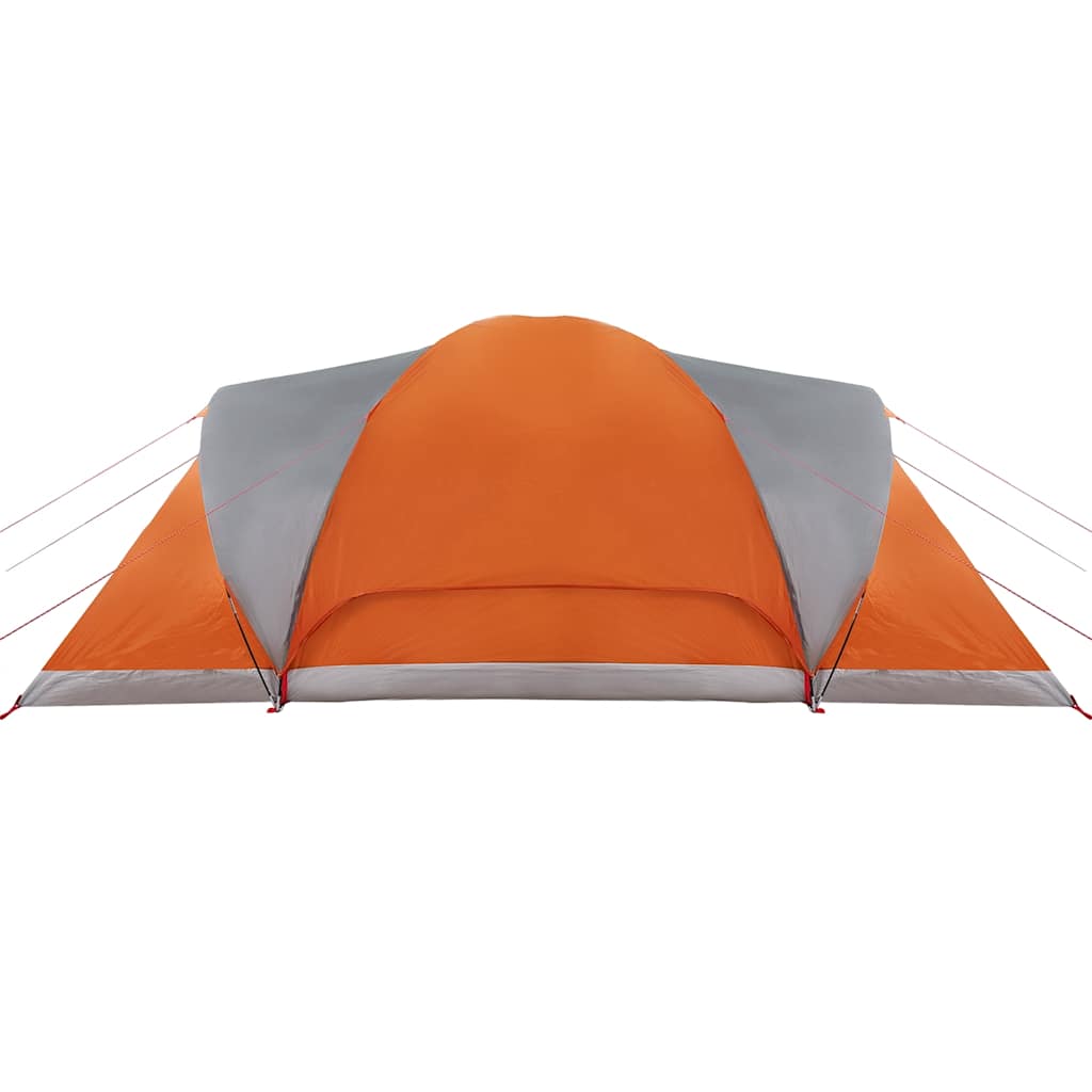vidaXL Family Tent Dome 6-Person Grey and Orange Waterproof