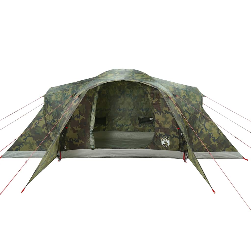 vidaXL Family Tent Dome 6-Person Camouflage Waterproof