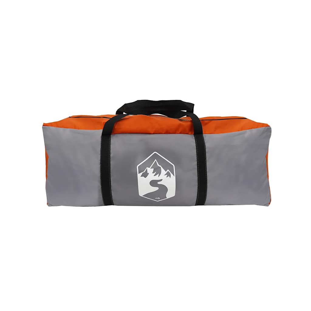 vidaXL Car Tent 4-Person Grey and Orange Waterproof