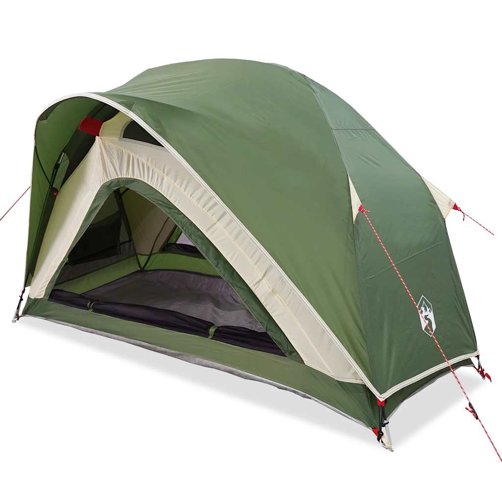 vidaXL Camping Tent 1-Person Green Waterproof