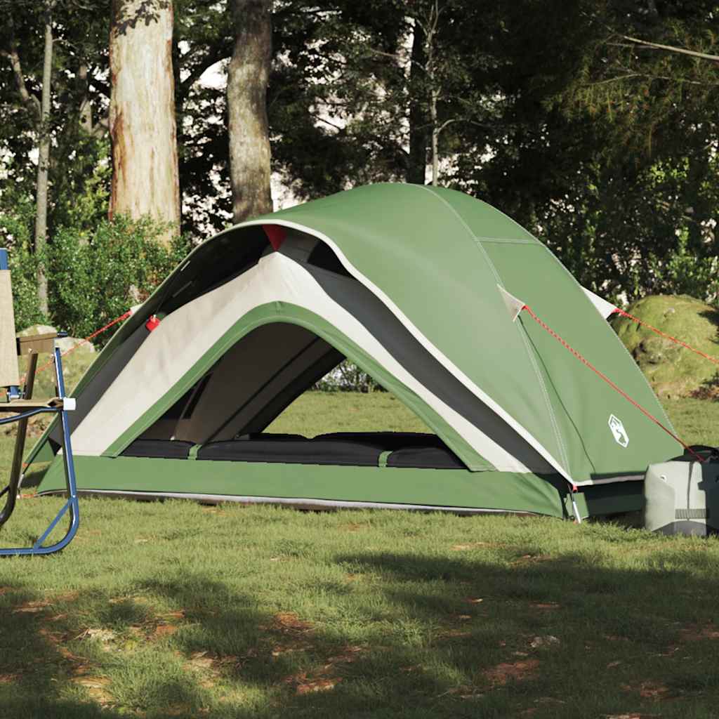 vidaXL Camping Tent 1-Person Green Waterproof