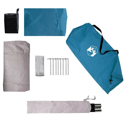 vidaXL Camping Tent 1-Person Blue Waterproof