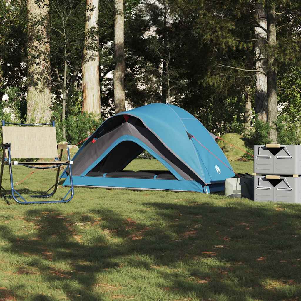 vidaXL Camping Tent 1-Person Blue Waterproof