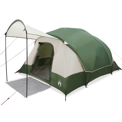 vidaXL Family Tent Tunnel 8-Person Green Waterproof