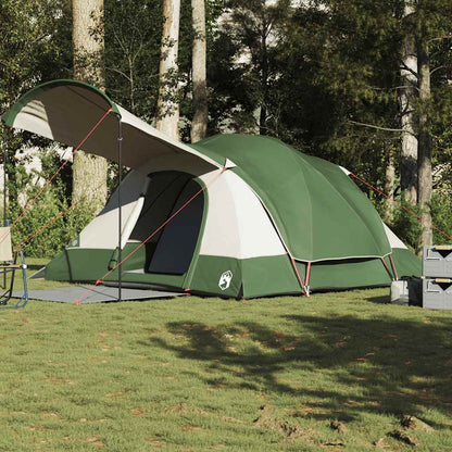 vidaXL Family Tent Tunnel 8-Person Green Waterproof