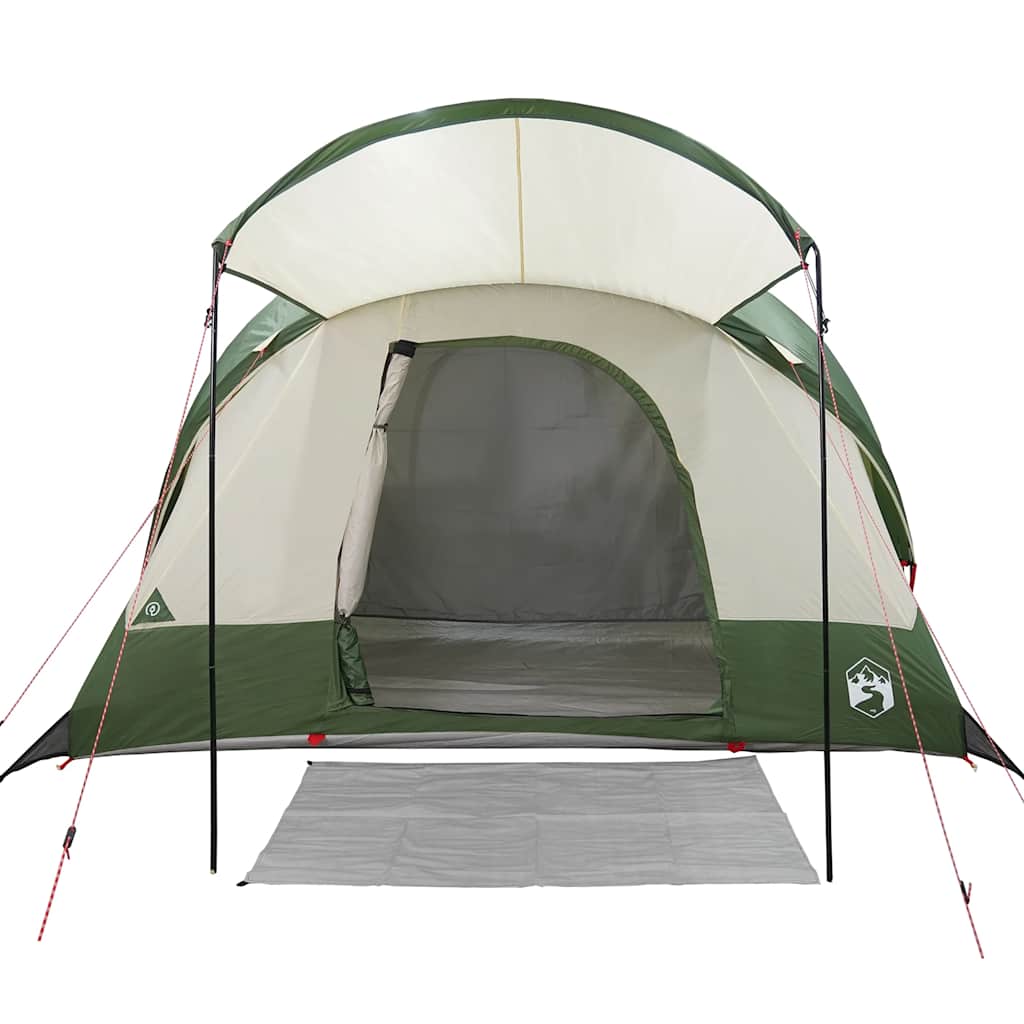 vidaXL Family Tent Tunnel 8-Person Green Waterproof