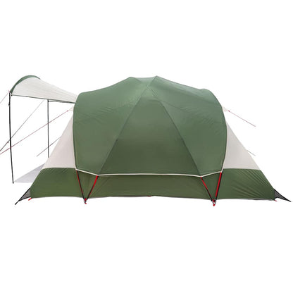 vidaXL Family Tent Tunnel 8-Person Green Waterproof