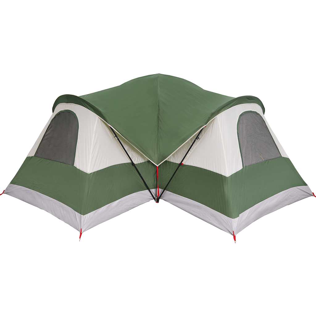 vidaXL Family Tent Tunnel 8-Person Green Waterproof