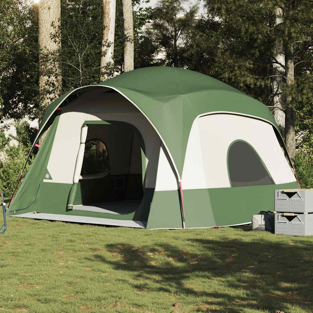 vidaXL Family Tent Cabin 6-Person Green Waterproof