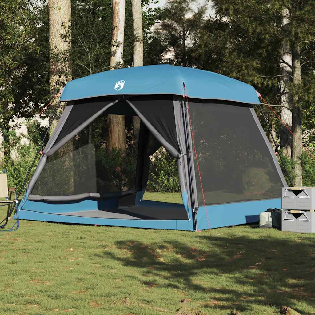 vidaXL Family Tent Cabin 6-Person Blue Waterproof