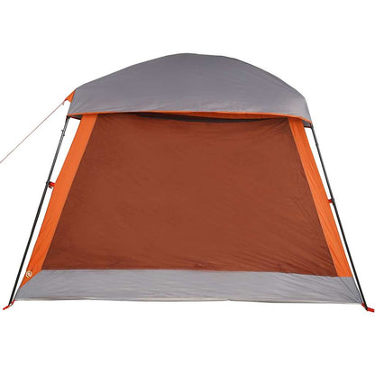 vidaXL Family Tent Cabin 6-Person Grey and Orange Waterproof