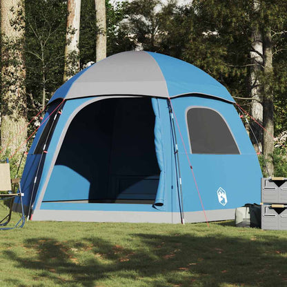 vidaXL Family Tent Igloo 6-Person Blue Waterproof