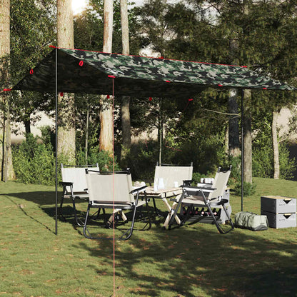 vidaXL Camping Tarp Camouflage 406x306 cm Waterproof