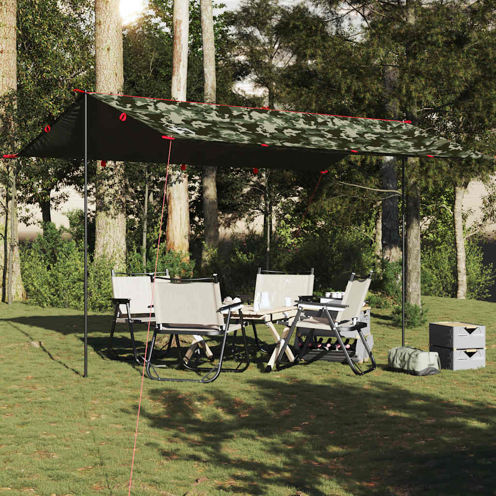 vidaXL Camping Tarp Camouflage 506x306 cm Waterproof