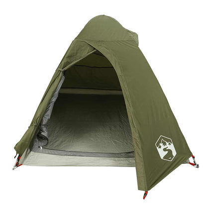 vidaXL Camping Tent Dome 2-Person Olive Green Waterproof