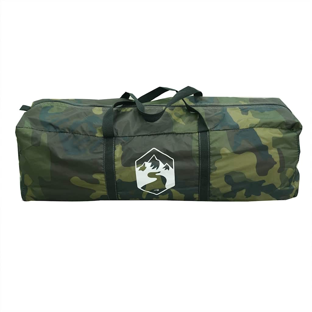 vidaXL Camping Tent Dome 3-Person Camouflage Waterproof