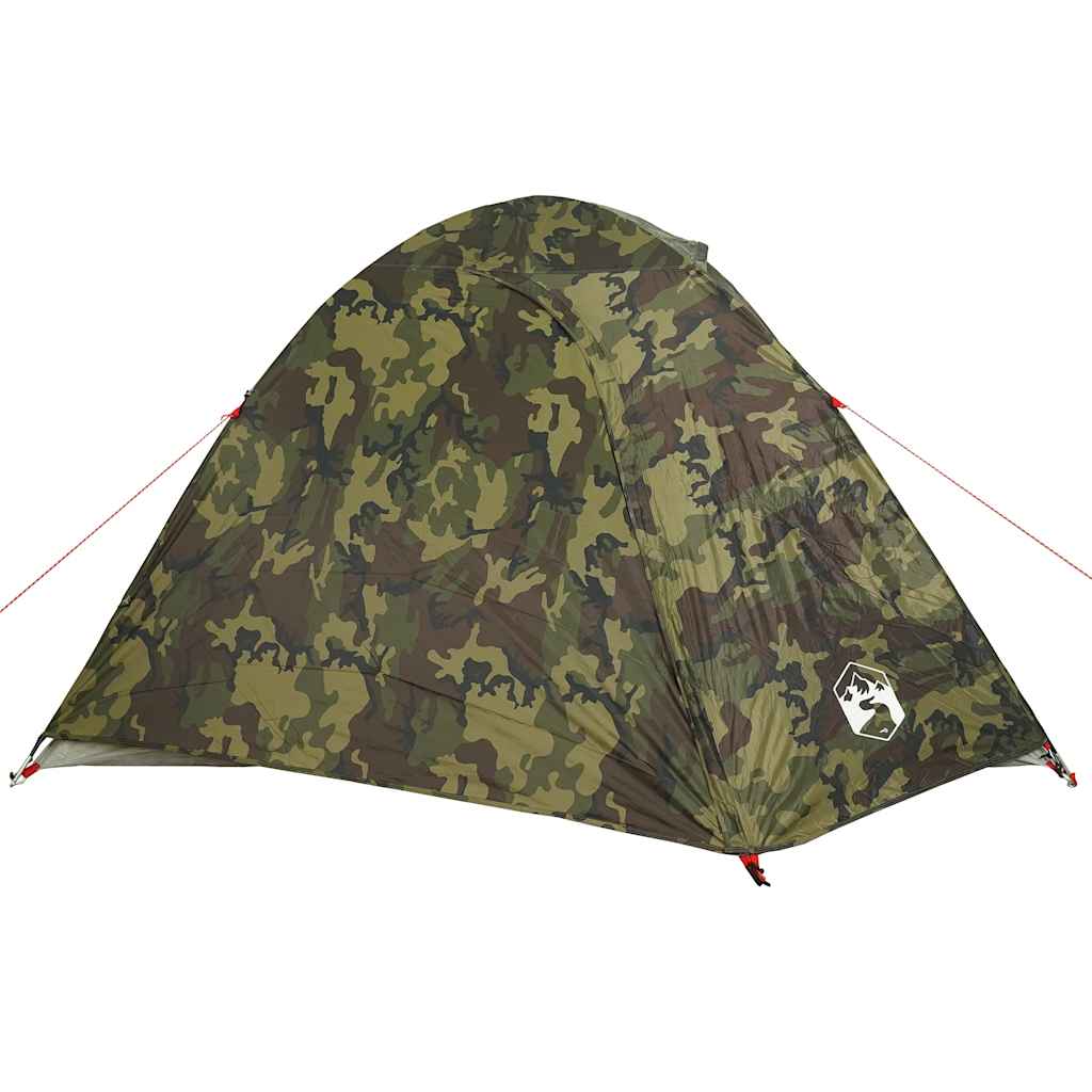 vidaXL Camping Tent Dome 3-Person Camouflage Waterproof