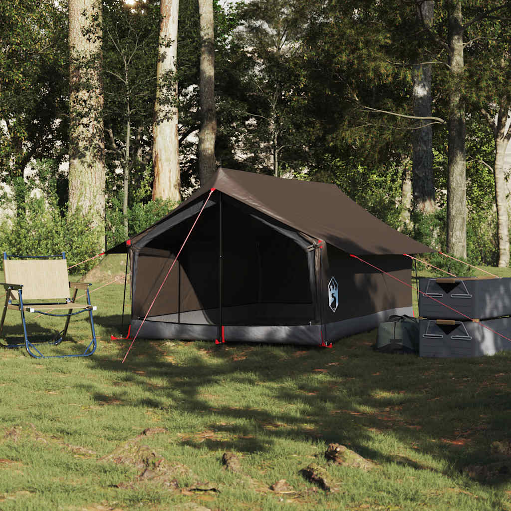 vidaXL Camping Tent 2-Person Brown Waterproof