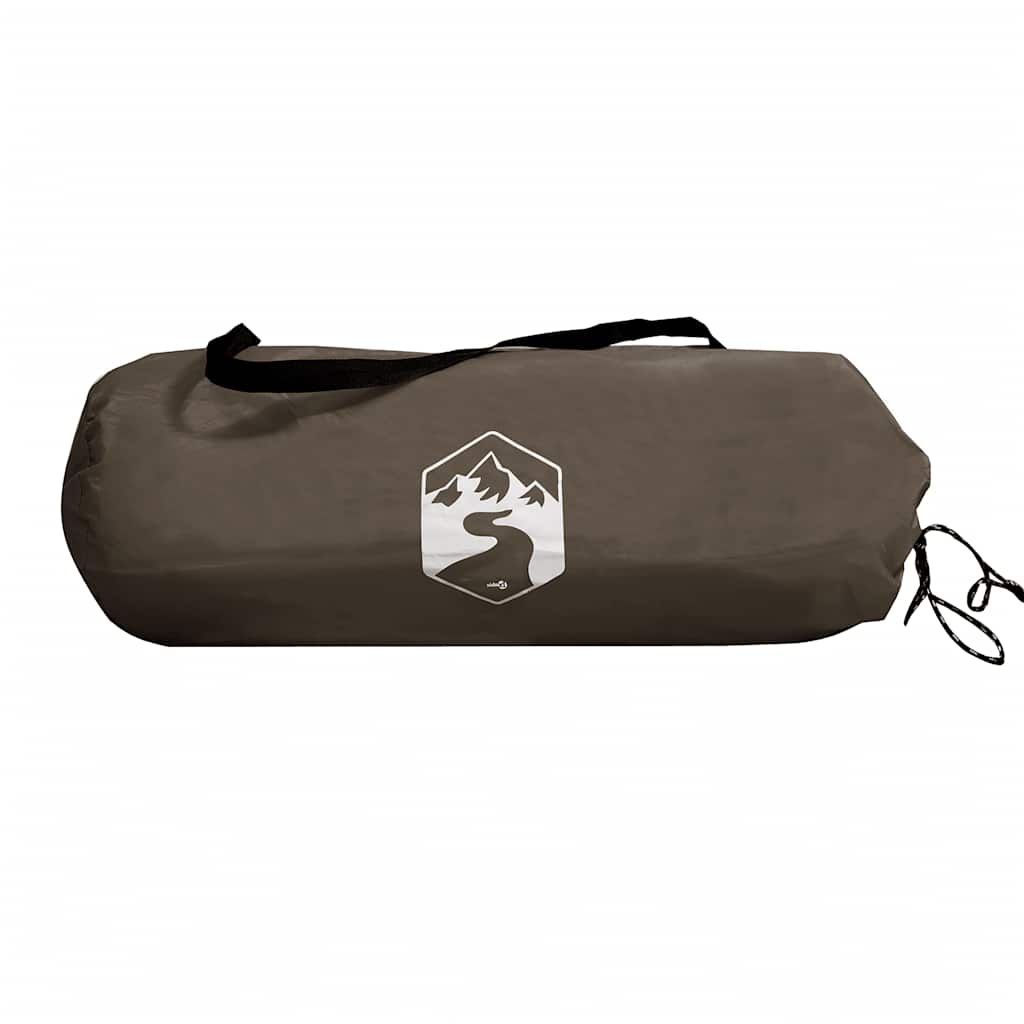 vidaXL Camping Tent Tunnel 3-Person Brown Waterproof