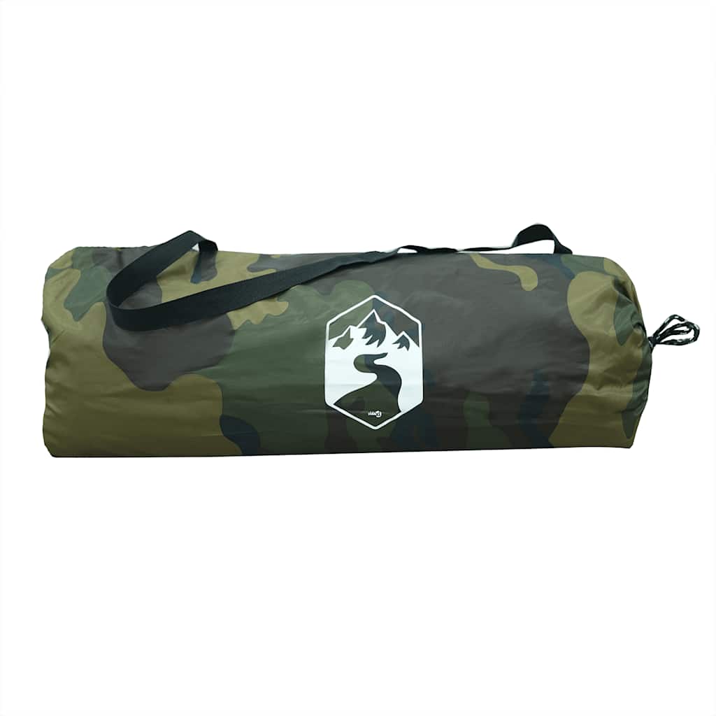 vidaXL Camping Tent Tunnel 3-Person Camouflage Waterproof