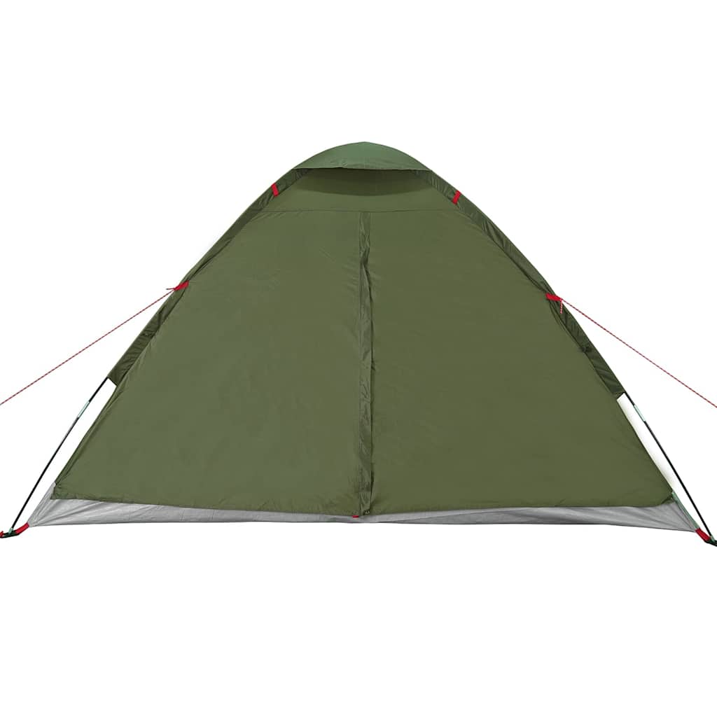 vidaXL Camping Tent Dome 4-Person Olive Green Waterproof