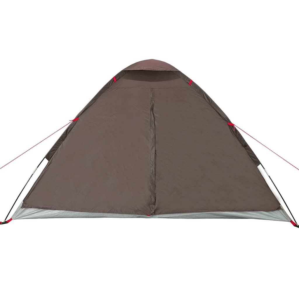 vidaXL Camping Tent Dome 4-Person Brown Waterproof