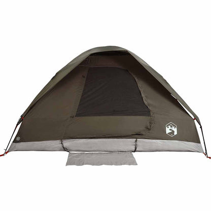 vidaXL Camping Tent Dome 2-Person Brown Waterproof