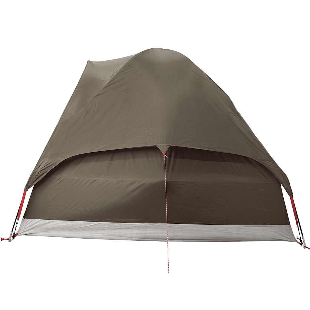 vidaXL Camping Tent Dome 2-Person Brown Waterproof