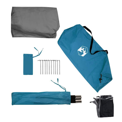 vidaXL Camping Windbreak Blue 510x153 cm Waterproof