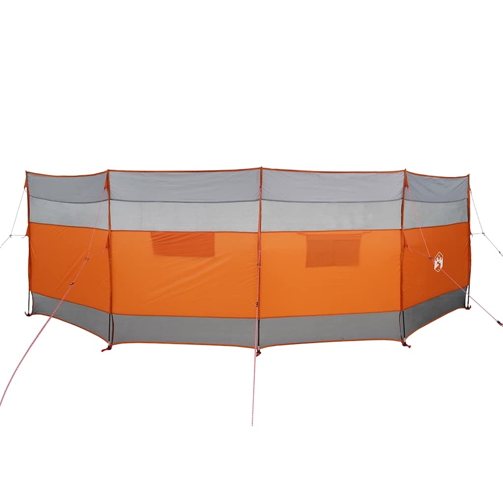 vidaXL Camping Windbreak Grey and Orange 510x153 cm Waterproof