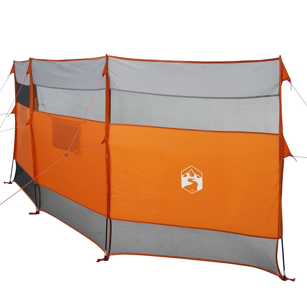 vidaXL Camping Windbreak Grey and Orange 510x153 cm Waterproof