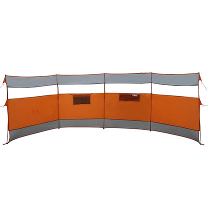 vidaXL Camping Windbreak Grey and Orange 510x153 cm Waterproof