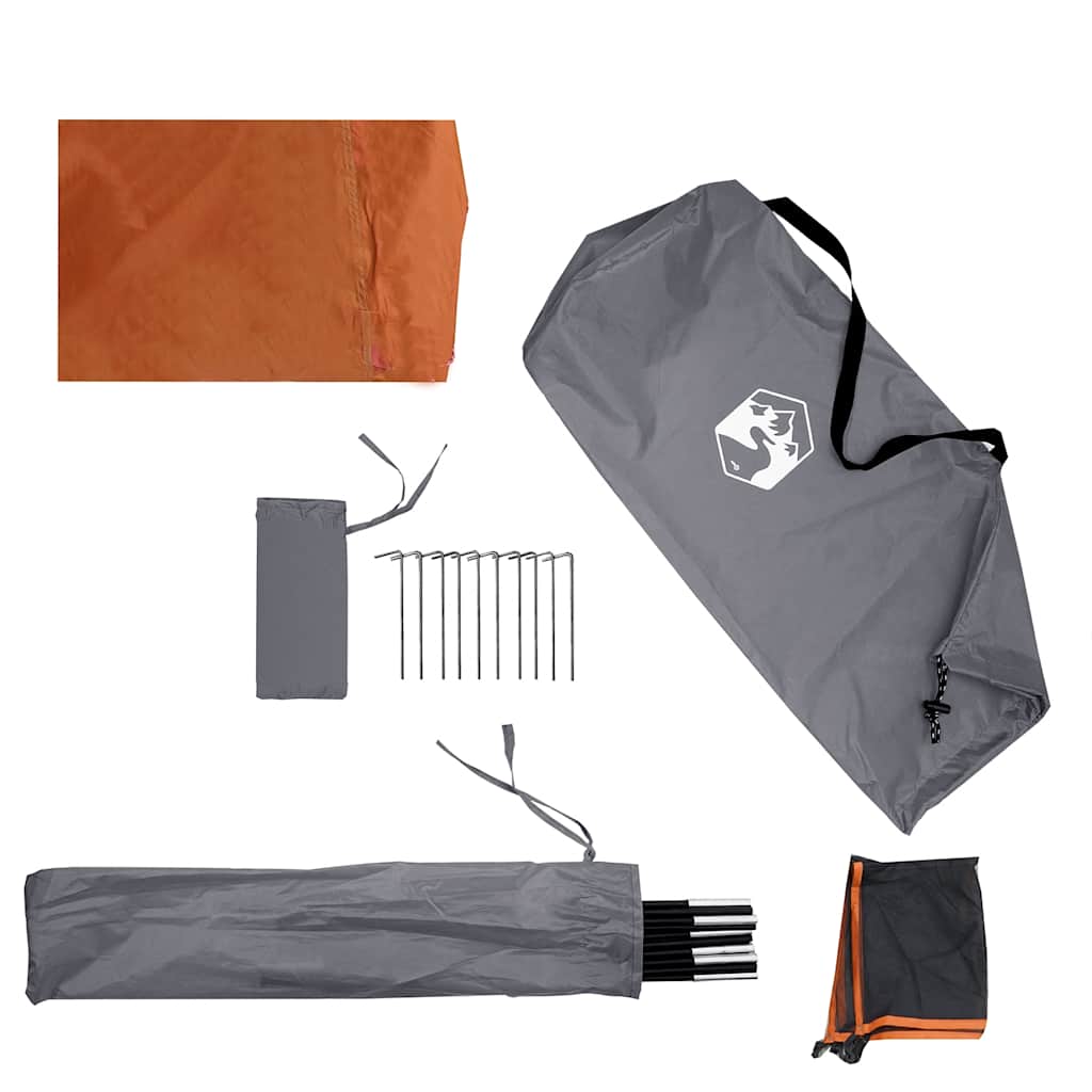 vidaXL Camping Windbreak Grey and Orange 510x153 cm Waterproof