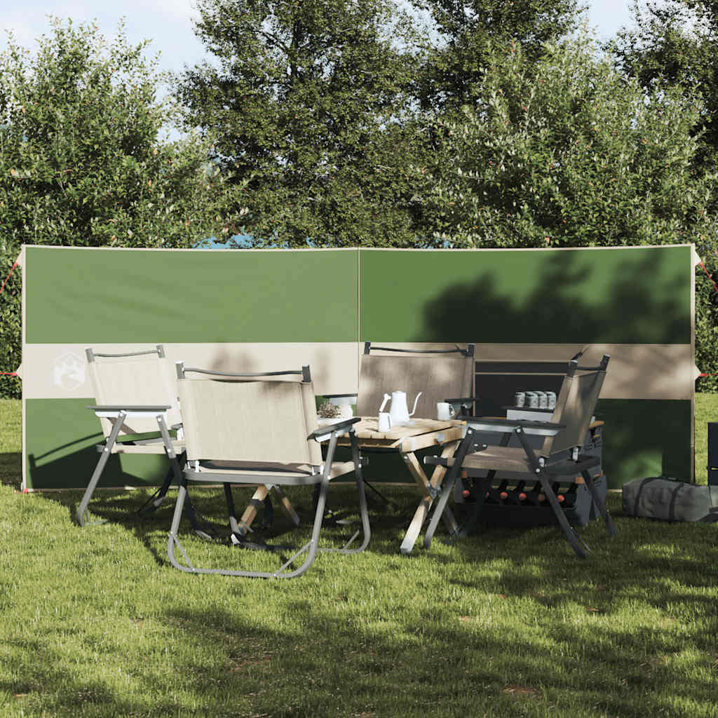 vidaXL Camping Windbreak Green 344x120 cm Waterproof